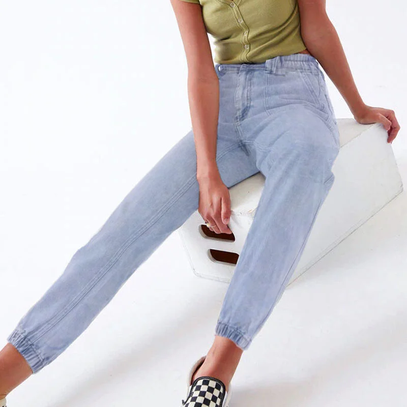 Women'S Fashion Casual Camouflage Printing Denim Trousers Skinny Trousers Denim Stretchy