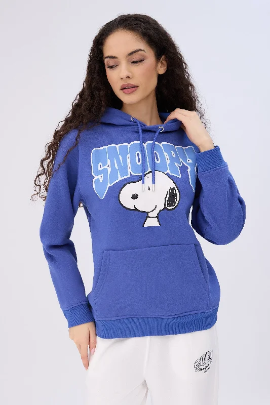 Peanuts Snoopy Graphic Hoodie Hoodie with Stripes Bold Sporty
