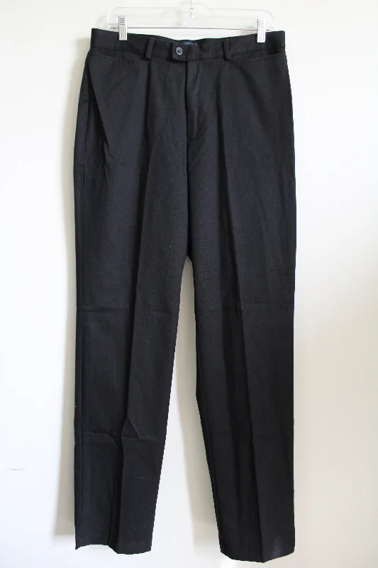 Dockers Stretch Black Khaki Trouser Pant | 14 Long Trousers Fleece Cozy