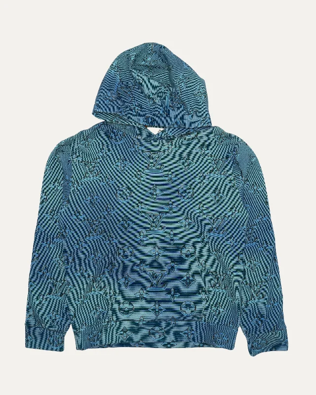 2054 Monogram Hoodie Hoodie with Hem Applique Textured Unique