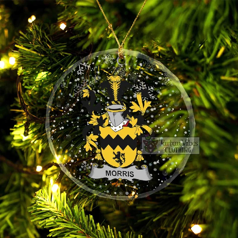 Morris Irish Clan Christmas Glass Ornament with Coat of Arms Bodycon Sheath Shift