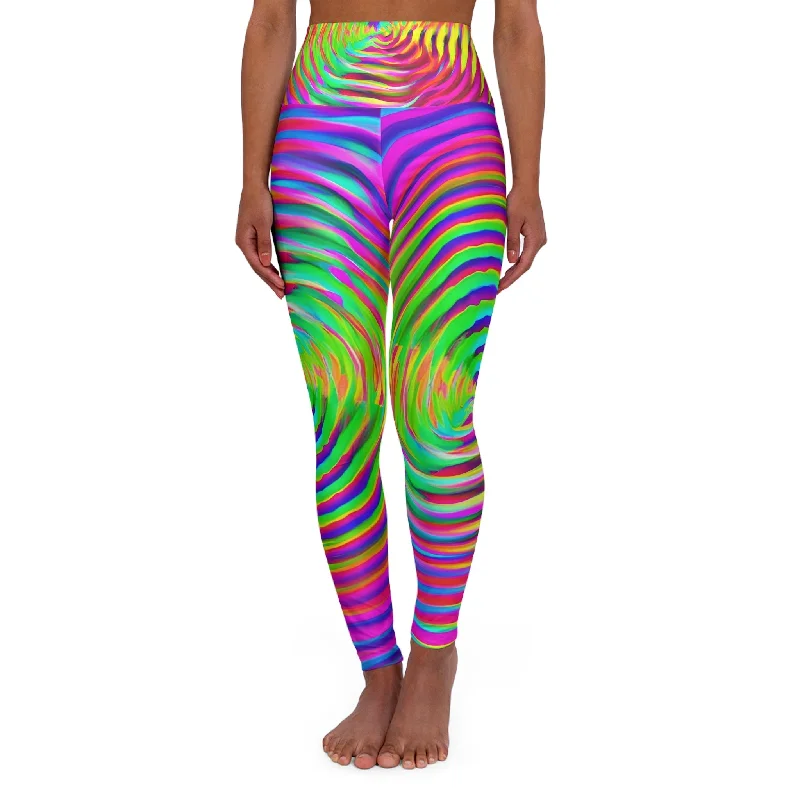 Neon Fibonacci Festival Leggings Elegant Textured Leggings