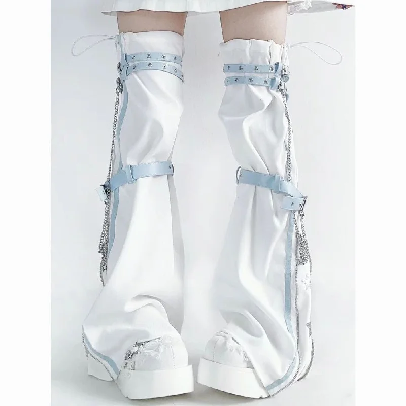 Niche Design Trouser Leg Covers Women's Subculture Socks Cropped Trousers Casual Linen