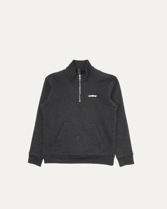 Embroidered Quarter Zip Sweatshirt Hooded Sweatshirt Casual Wear Street Style