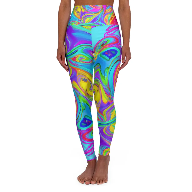 Psychedelic Pink Festival Leggings Stylish Sweat-Proof Leggings