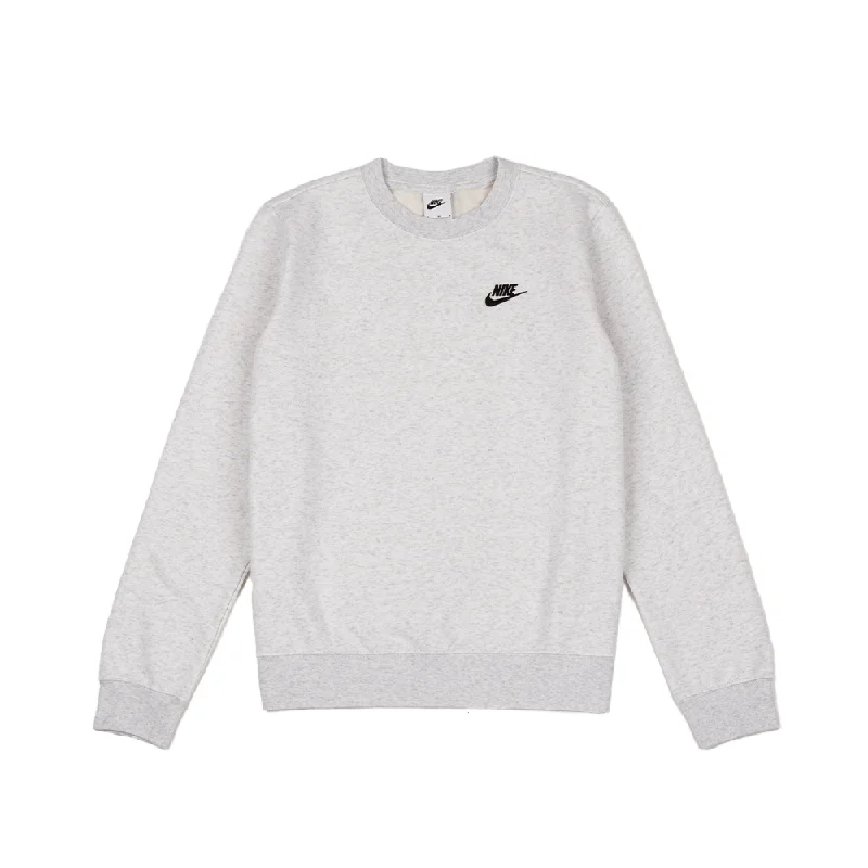W NSW Club Fleece Crew-Neck Sweatshirt'Birch Heather/Black' Hoodie with V-Neck Classic Versatile