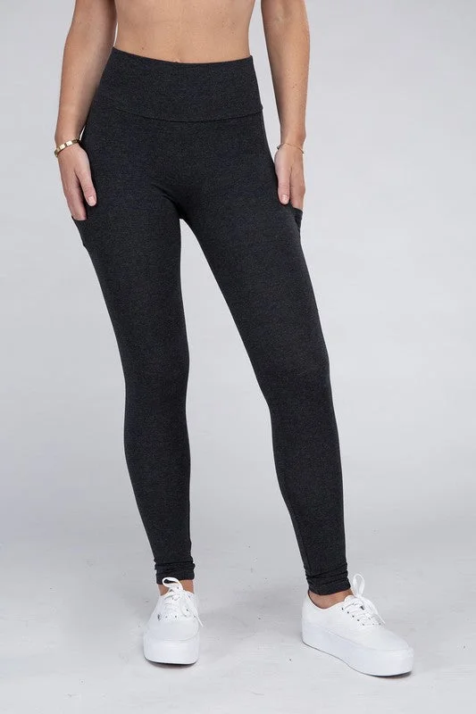 Active Leggings Featuring Concealed Pockets Trendy Seamless Fit Leggings