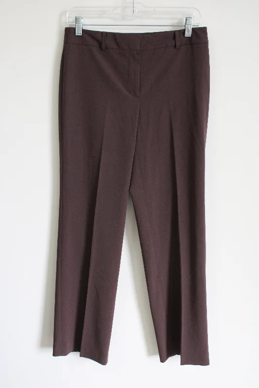 Evan-Picone Stretch Burgundy Trouser Pant | 4 Petite Trousers trendy modern
