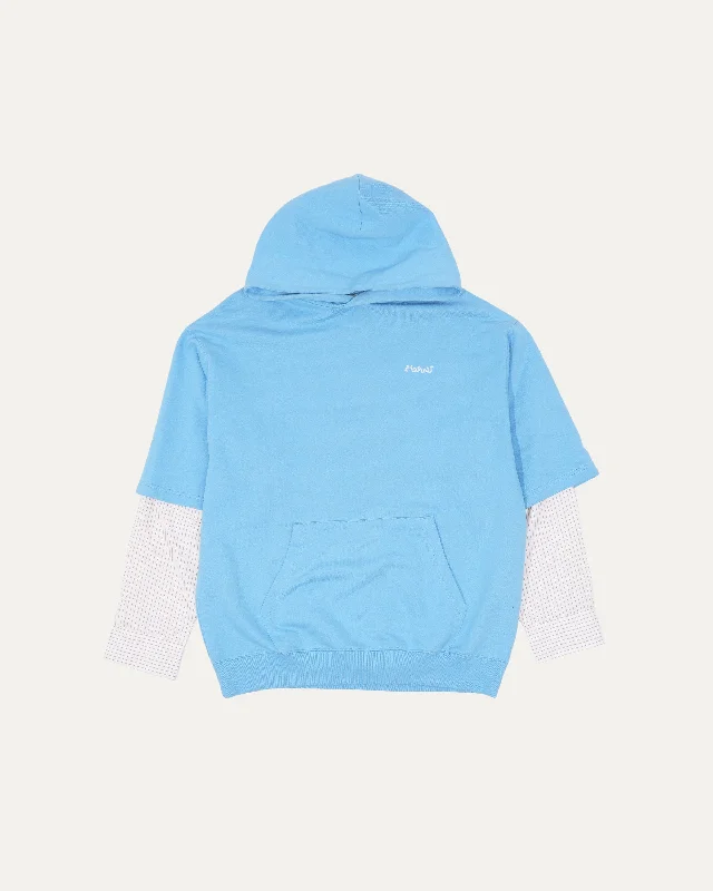Layered Hoodie Hoodie with Tied Waist Feminine Flattering