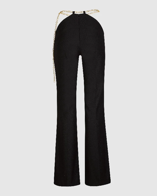 CHAIN WRIST TROUSERS IN BLACK Trousers practical durable