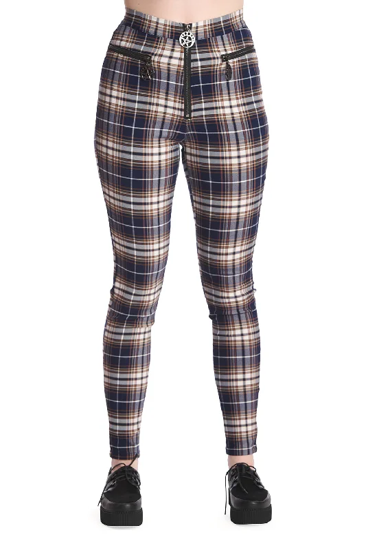 Banned Apparel - Rumor Has It Navy Trousers Trousers Evening Elegant