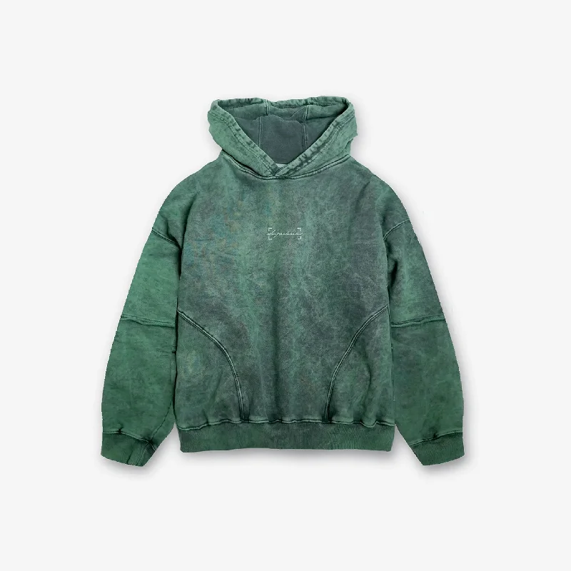 Superkicks | SIGNATURE WASHED HOODIE { DUSTY GREEN Hoodie with Earth Tones Natural Calm