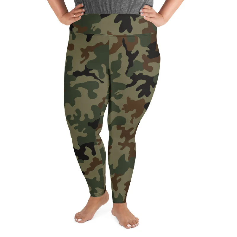 Seek and Disrupt Camo Plus Size Leggings Cozy Lounge Pants Leggings