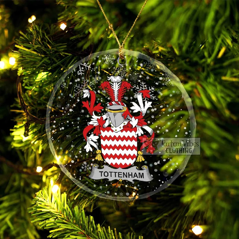 Tottenham Irish Clan Christmas Glass Ornament with Coat of Arms Vest Waistcoat Gilet
