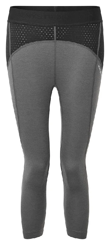 Darkhorse 185 Zoned 3/4 Leggings - Ash/Black Elegant Black Leggings