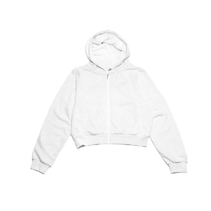 W NSW Chill Terry Loose FZ French Hoodie 'Birch Heather' Hoodie with Turtle Neck Cozy Winter