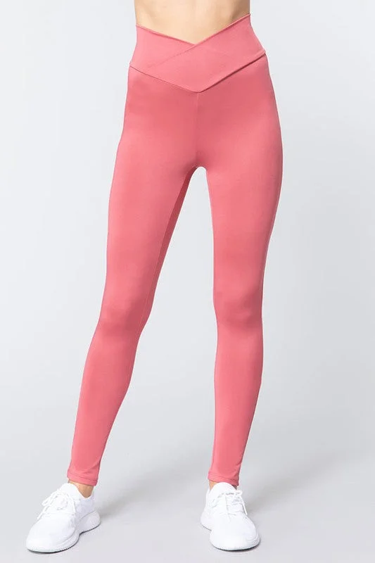 PINK BREAK THE INTERNET LEGGINGS Stylish Pockets Active Leggings