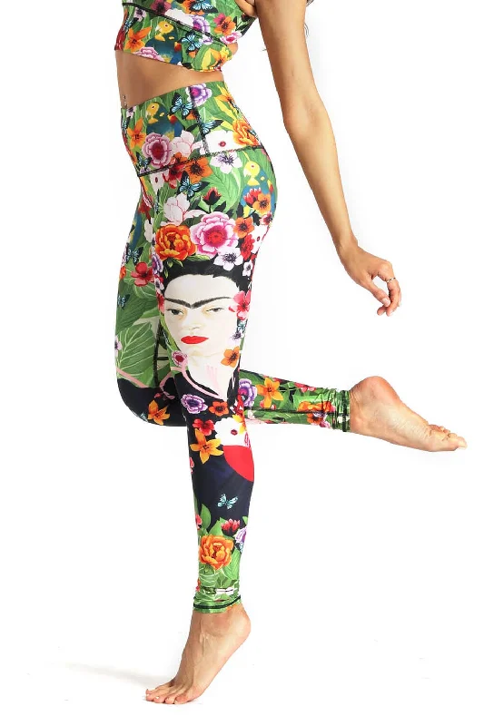 Kahlo Printed Yoga Leggings Chic Printed Yoga Pants