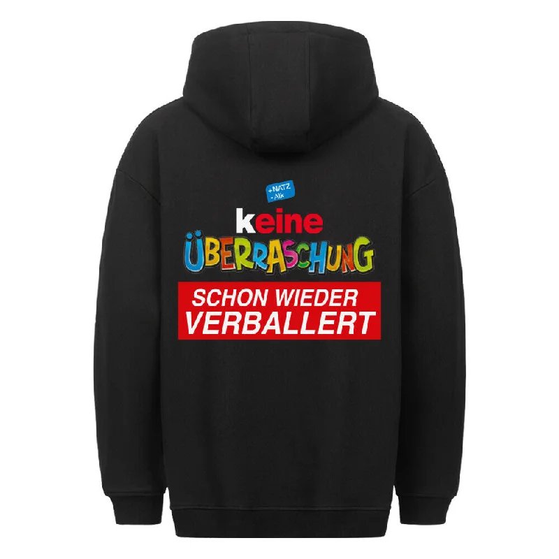 "Keine Überraschung, schon wieder verballert" OVersized Hoodie Hoodie with Gradient Ombre Colorful