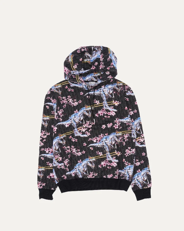 Sorayama Floral Print Hoodie Hoodie with Gradient Ombre Colorful