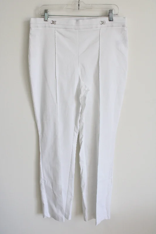 NEW Fundamental Things White Trouser Pants | L Trousers cozy comfortable