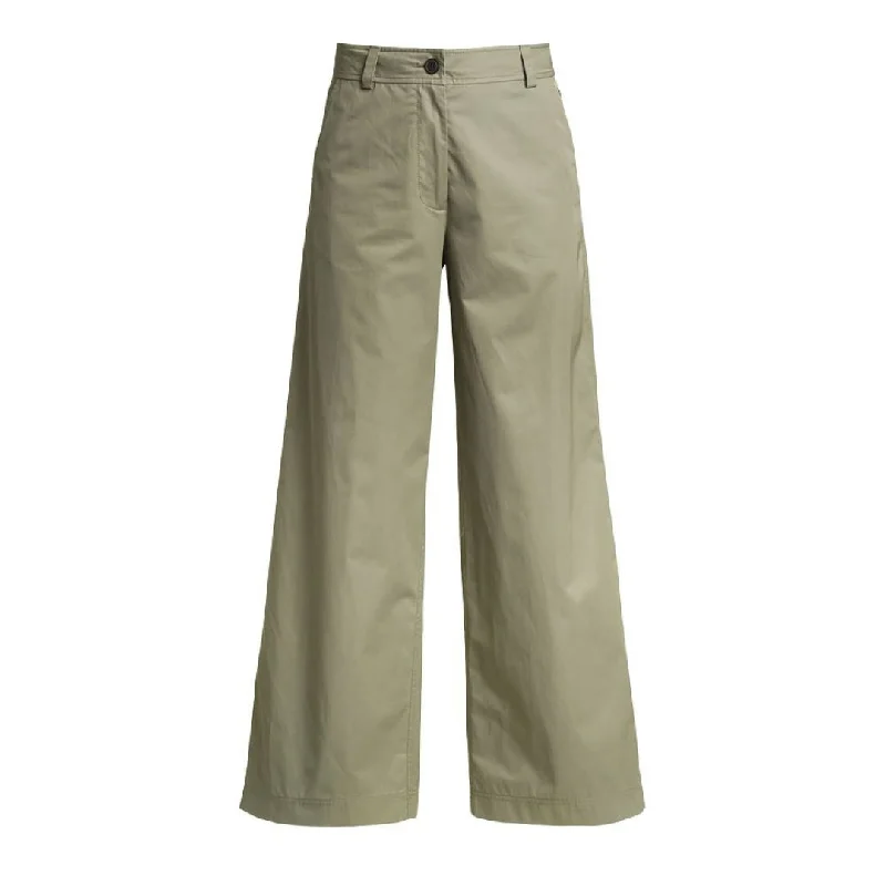 Parajumpers Amazonas Sage Green Wide Flared Trousers Trousers Yoga Stretchy