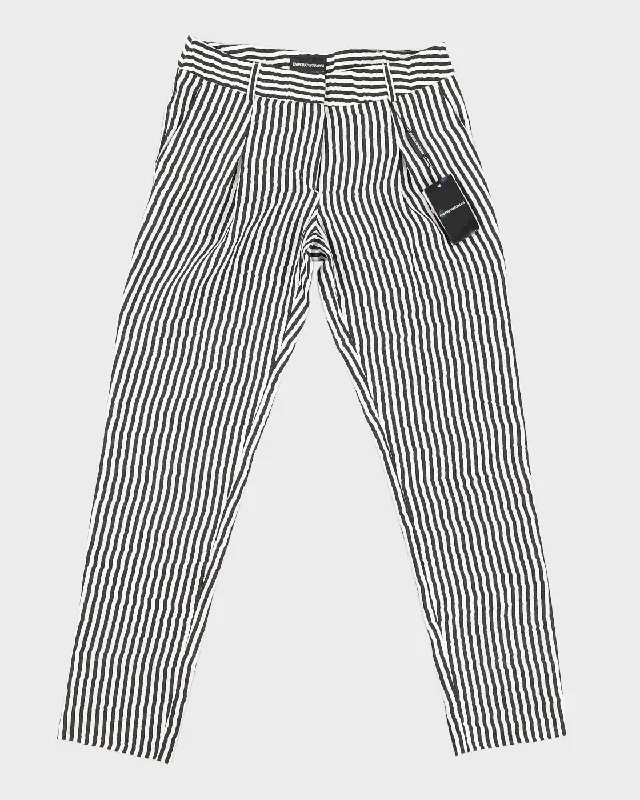Deadstock 2009 Emporio Armani Striped Trousers - S Trousers Denim Distressed