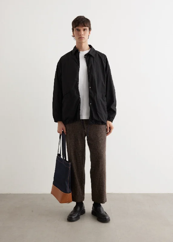 Wool Check Elastic Waist Trouser Trousers cozy soft
