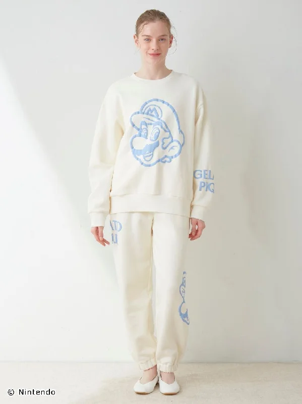 SUPER MARIO™️ UNISEX Fleece Pullover & Long Pants SET Bishop Sleeve Elegant