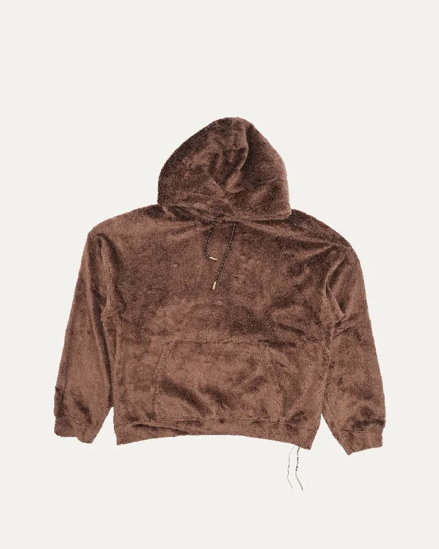 Cotton Faux Fur Hoodie Hoodie with Logo Branding Identity