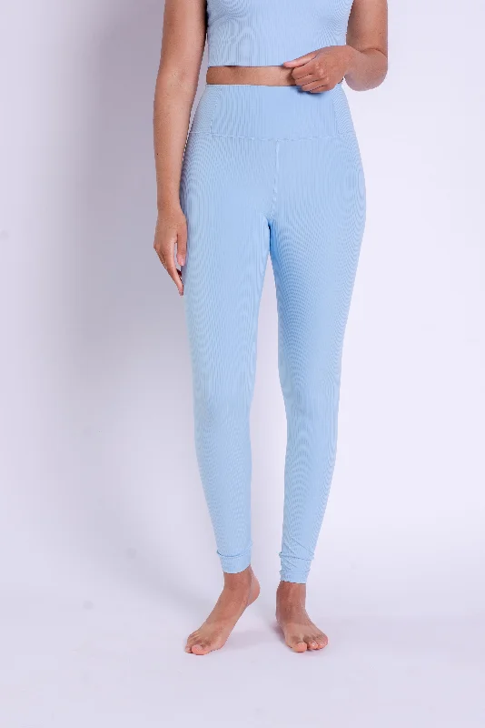 RIB High-Rise Leggings - Made from recycled bottles Stylish Ankle-Length Leggings