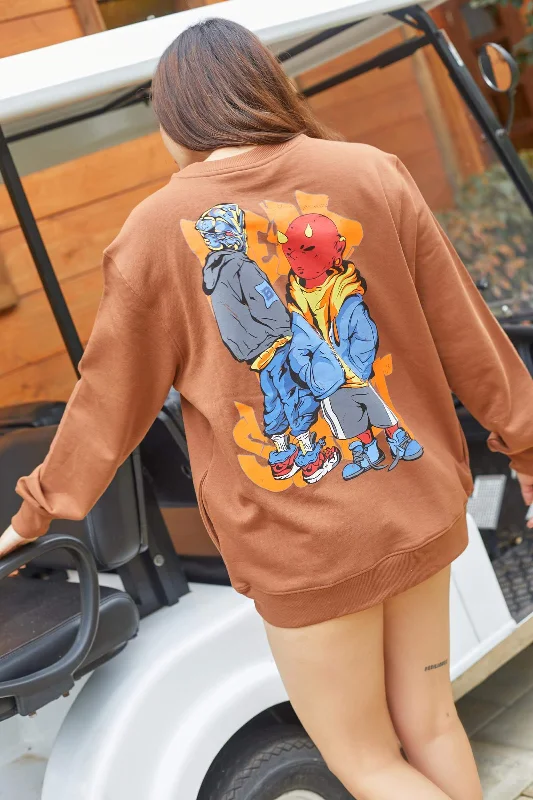 Dead End Street Sweatshirt Hoodie with Cuffed Sleeves Snug Secure
