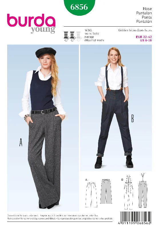 Burda Trousers 6856 Trousers Fall Fleece