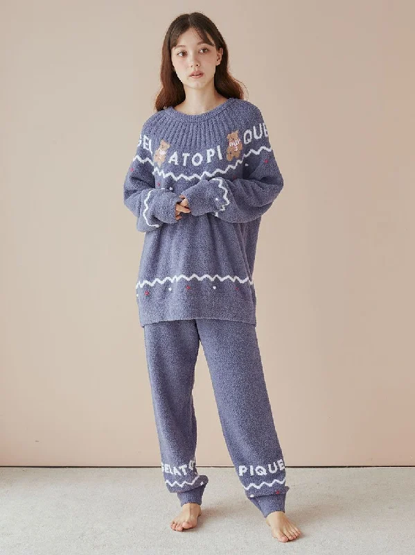Nordic Pullover & Long Pants Set Alpaca Blend Soft