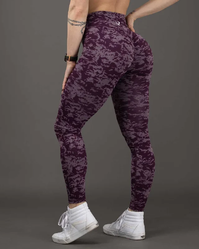 Vice Purple Camo Leggings Stylish Ankle-Length Leggings