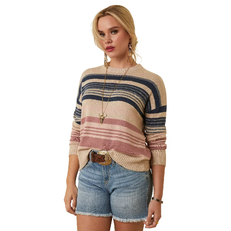 Ariat® Ladies Kimmy Stripe Knit Pullover Sweater 10043885 Mock Neck Pullover
