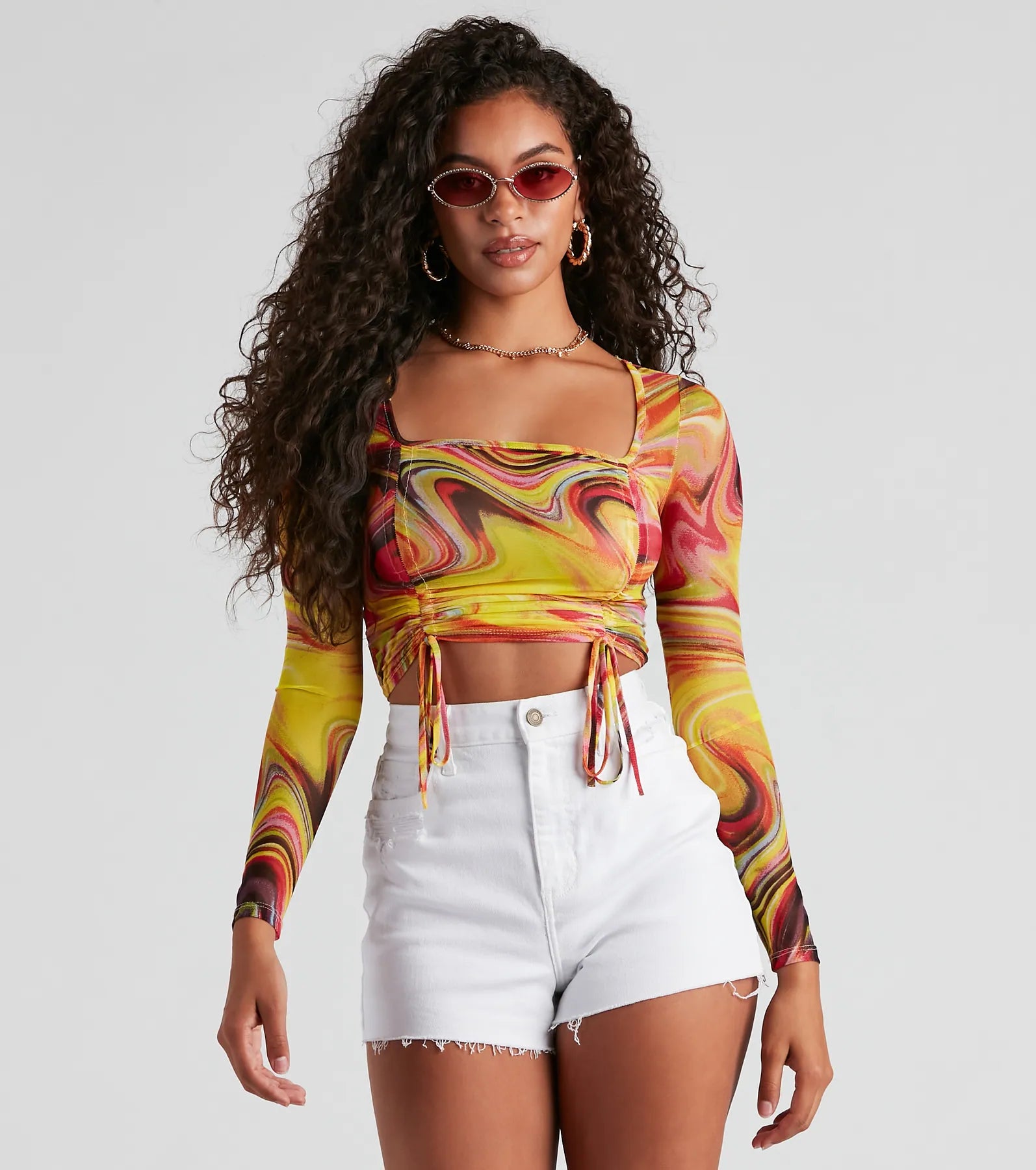 All The Trendy Vibes Mesh Crop Top Layered Multi-layer Single Layer