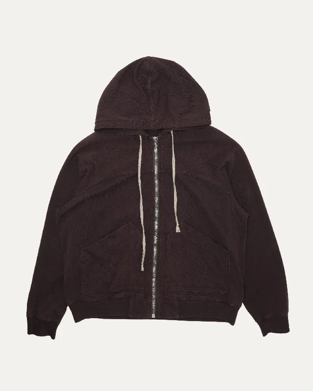 Windbreaker Zip Up Hoodie Hoodie with Batwing Sleeves Loose Dramatic