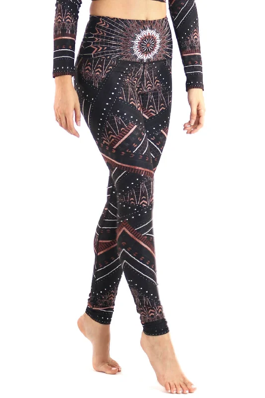 Humble Warrior Printed Yoga Leggings Fashionable Solid Color Tights