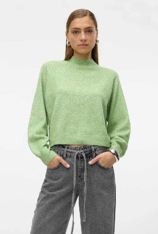 VERO MODA LEAF LS HIGH NECK PULLOVER Fine Merino Wool