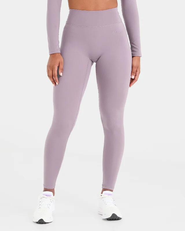 Staple Leggings - Mauve Violet Fashionable Printed Legging Pants