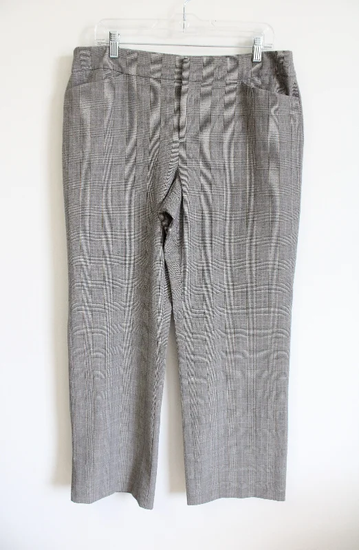 Rafaella Gray Plaid Trouser Pants | 14 Trousers Exclusive Limited