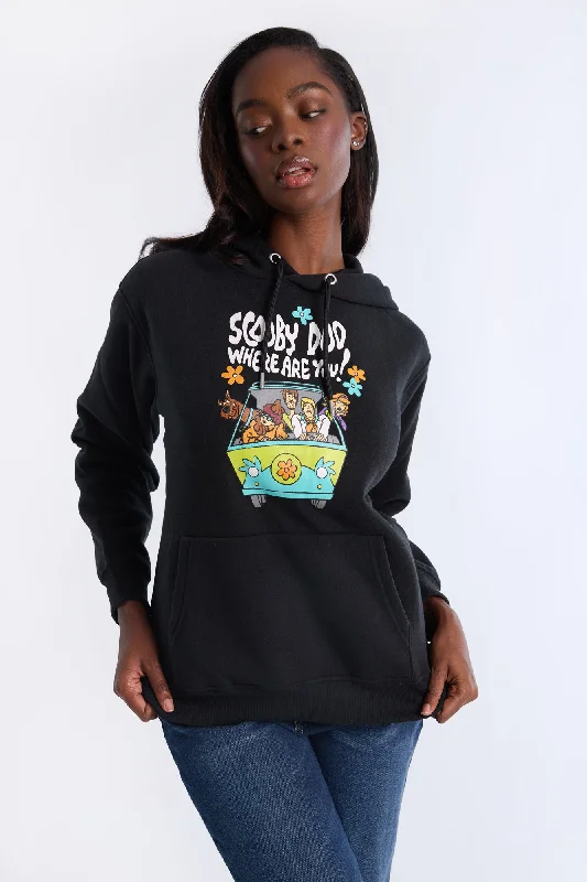 Scooby-Doo Graphic Hoodie Hoodie with Hem Embroidery Detailed Premium