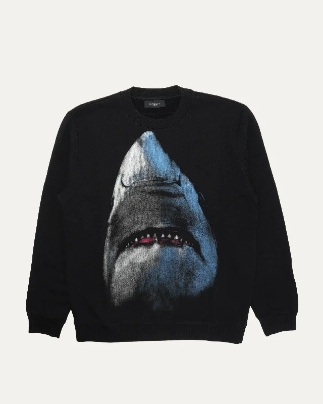 Shark Crewneck Sweatshirt Hoodie with Thumb Holes Functional Cozy