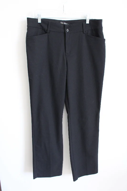 Lee Black Regular Fit Straight Leg Mid Rise Trouser Pant | 14 Trousers chic fashionable