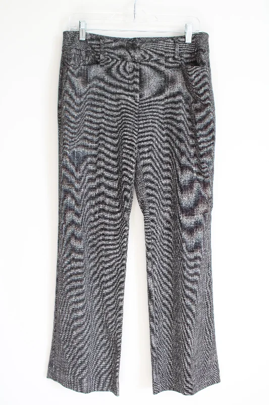 New York & Co. Stretch Black White Trouser Pants | 4 Trousers chic elegant
