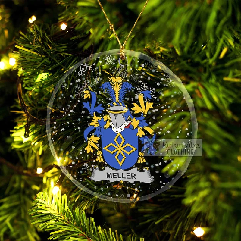 Meller Irish Clan Christmas Glass Ornament with Coat of Arms Trim Padded Insulated