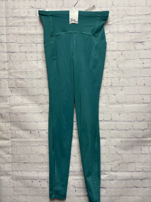 Size 0 Ladies Green lulu lemon Workout Leggings Trendy Black Mesh Leggings