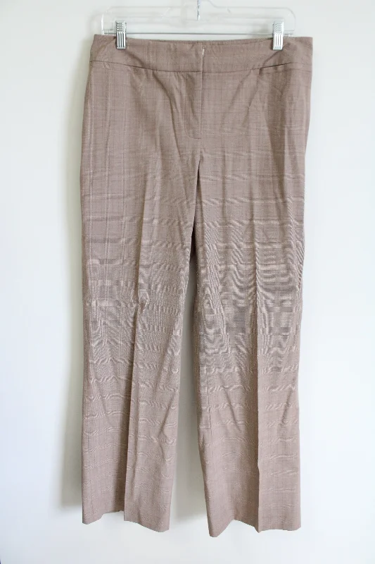 Apt. 9 Maxwell Tan & Red Striped Stretch Trouser Pants | 10 Trousers New Arrival