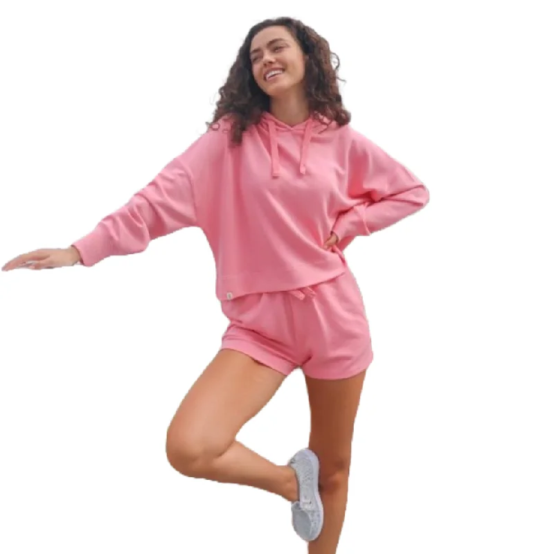 Simply Southern Ladies Rose Cropped Pullover Hoodie 0124-HD-CRP-ROSE Crew Neck Wool